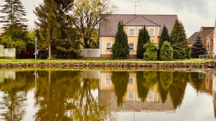 1 - Haus kaufen in Wiesenburg/Mark - Bauernhof direkt am Dorfweiher im verschlafenen Flämingdorf