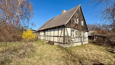 1 - Haus kaufen in Mühlenfließ - *NATUR PUR* Großes Grundstück mit desolaten Aufbauten im Naturpark