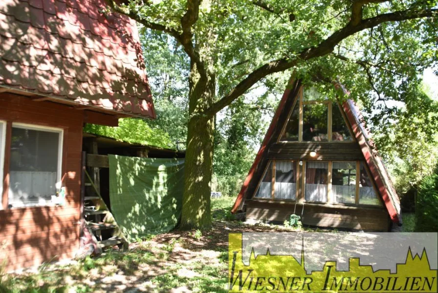 Finnhütte (Nurdachhaus) - Haus kaufen in Frankfurt (Oder) - Viel Platz für Entspannung in grüner Natur und Bahnanschluss in der Nähe