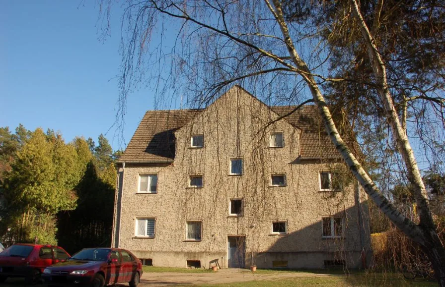 Rückseite/Hofansicht - Wohnung mieten in Briesen (Mark) - Briesen (Mark) - kleinere 3-Zi-Wohnung - 1. OG - umgeben vom Wald- und Seengebiet am Ortsrand