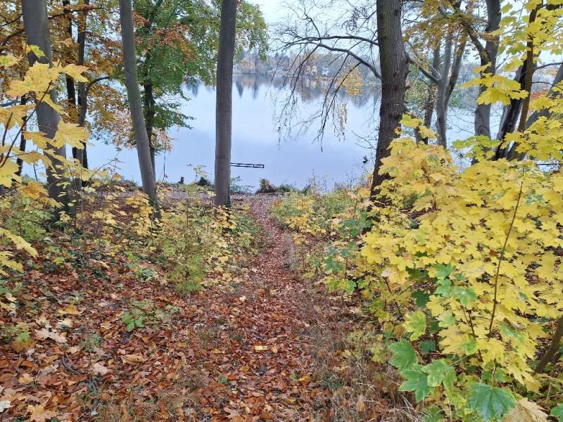 Blick zum Kalksee - Grundstück kaufen in Rüdersdorf - Zauberhaftes Kleinod am Kalksee - weiter bebaubar