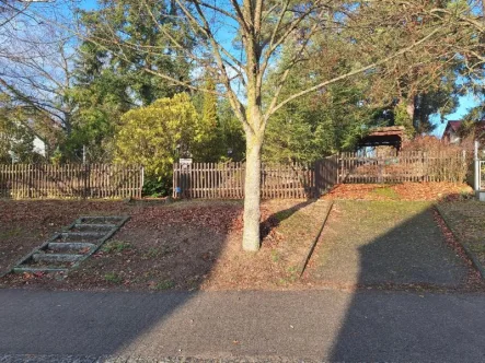 Blick von der Straße - Grundstück kaufen in Woltersdorf - Woltersdorf - Bauland unweit der Berliner Stadtgrenze