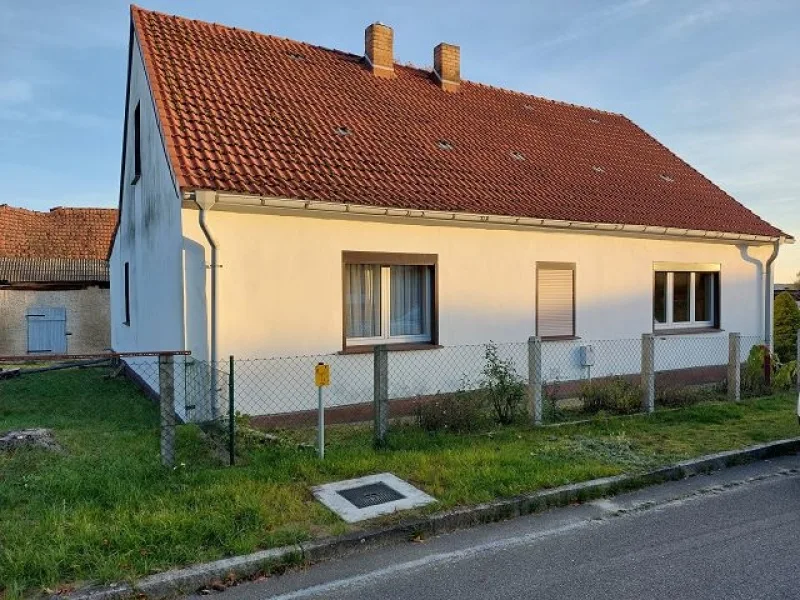 Staßenansicht  - Haus kaufen in Krausnick-Groß Wasserburg - modernisierungsbedürftiges Einfamilienhaus mit Ausbaupotential im Unterspreewald