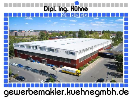 Bild 1 - Halle/Lager/Produktion mieten in Berlin - Prov.-frei: Lagerfläche mit Büroempore