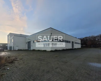 Gebäudeansicht Halle - Halle/Lager/Produktion mieten in Berlin - 1.472 m² moderne Produktionshalle in Rummelsburg mit Kranbahn *2836*