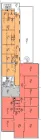 3. OG 343 m² (rot) und 210 m² (orange)