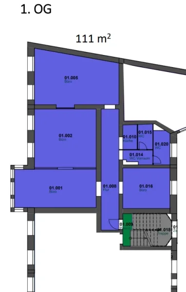 Vorderhaus 1. OG 111 m²