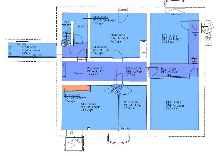 Grundriss KG mit ca. 154 m²