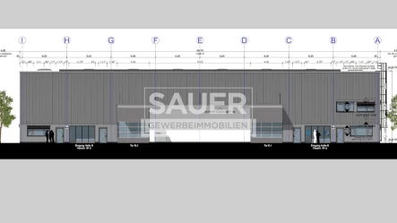 Visualisierung Halle B - Halle/Lager/Produktion mieten in Berlin - 446 m²  ebenerdige Neubauhalle in Adlershof nahe WISTA *2404*