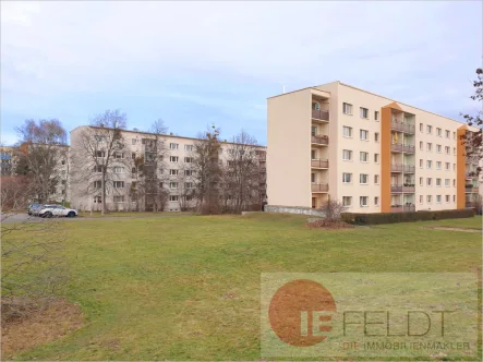 Ansicht Wohnanlage - Haus kaufen in Oschatz - Entwickler aufgepasst: Teilsanierte Wohnanlage mit 140 Einheiten | NKM p.a. 226 T€ IST - 504 T€ SOLL