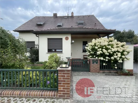 Ansicht - Haus kaufen in Heideblick / Walddrehna - Top gepflegtes Einfamilienhaus mit Pool, Carport und Doppelgarage