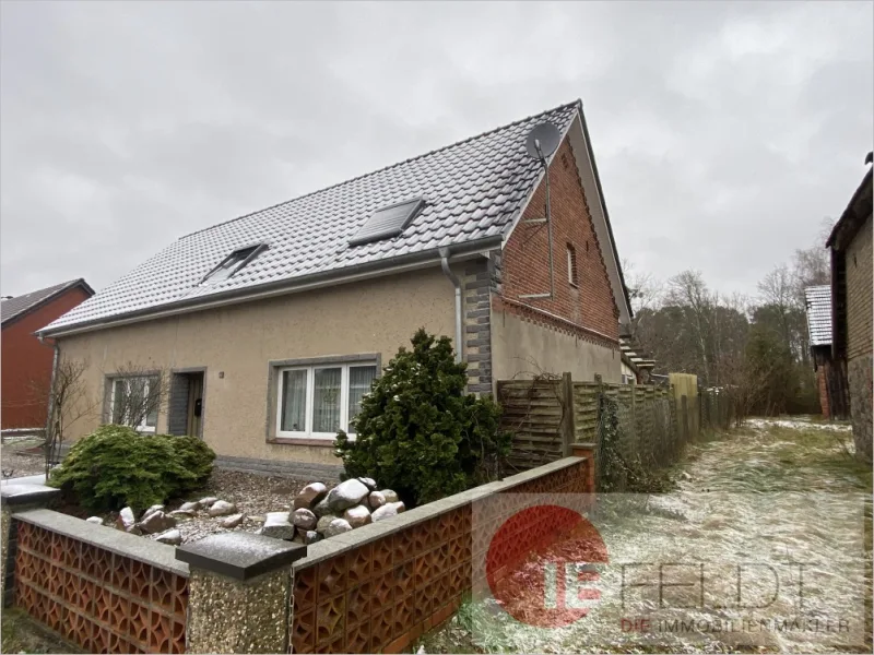 Vorderansicht - Haus kaufen in Brenz - Wohnhaus mit Werkstattgebäude und Garage bei Neustadt-Glewe