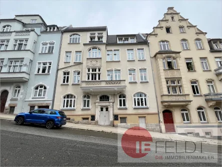Ansicht - Haus kaufen in Auerbach/Vogtland - Stilvolles Mehrfamilienhaus im Herzen von Auerbach