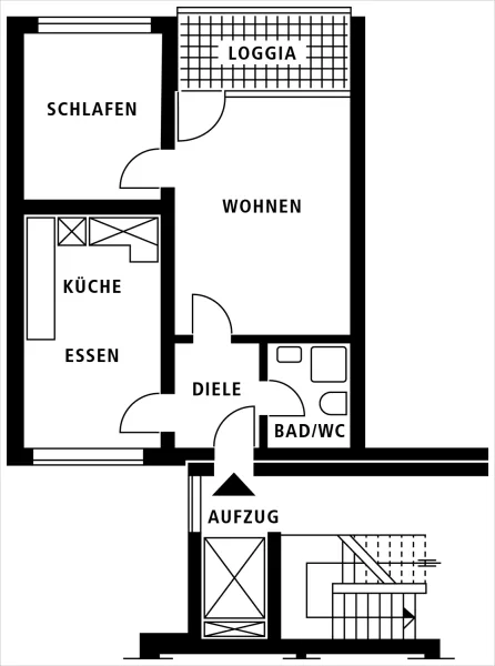 Grundriss Wohnung DU Rheinanlagen