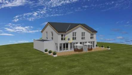 DHH mit Garage - Haus kaufen in Trebbin - Grundstück für eine geplante Doppelhaushälfte in Trebbin mit Baugenehmigung
