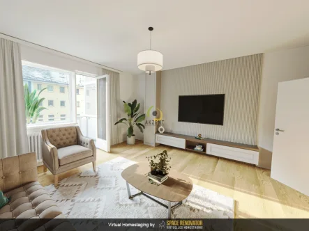 Beispielbild nach Sanierung und Einrichtung - Wohnung kaufen in Berlin / Hakenfelde - Bezugsfreie 2-Zimmerwohnung mit Balkon - ruhig gelegen, Renovierungsbedarf vorhanden