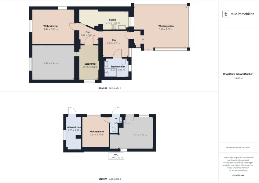 Grundriss Haus 1 + 2