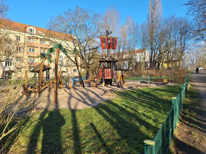 Blick zum Spielplatz