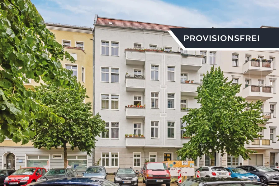 Außenansicht - Wohnung kaufen in Berlin - Vermietete 4-Zimmerwohnung mit Terrasse & Wannenbad nahe Boxhagener Kiez