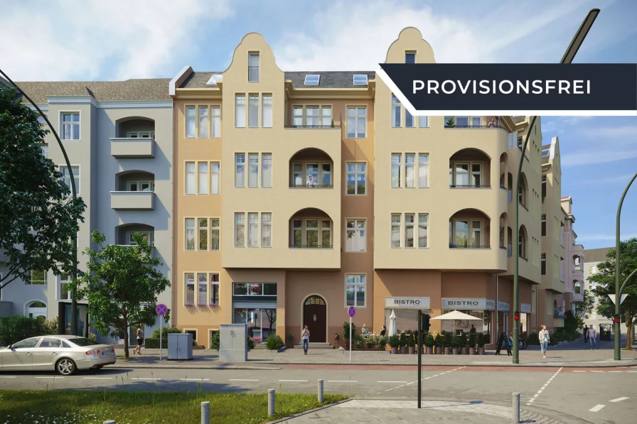 Außenansicht - Wohnung kaufen in Berlin - Sanierte, unvermietete 3-Zimmer-Hochparterrewohnung mit Galerie