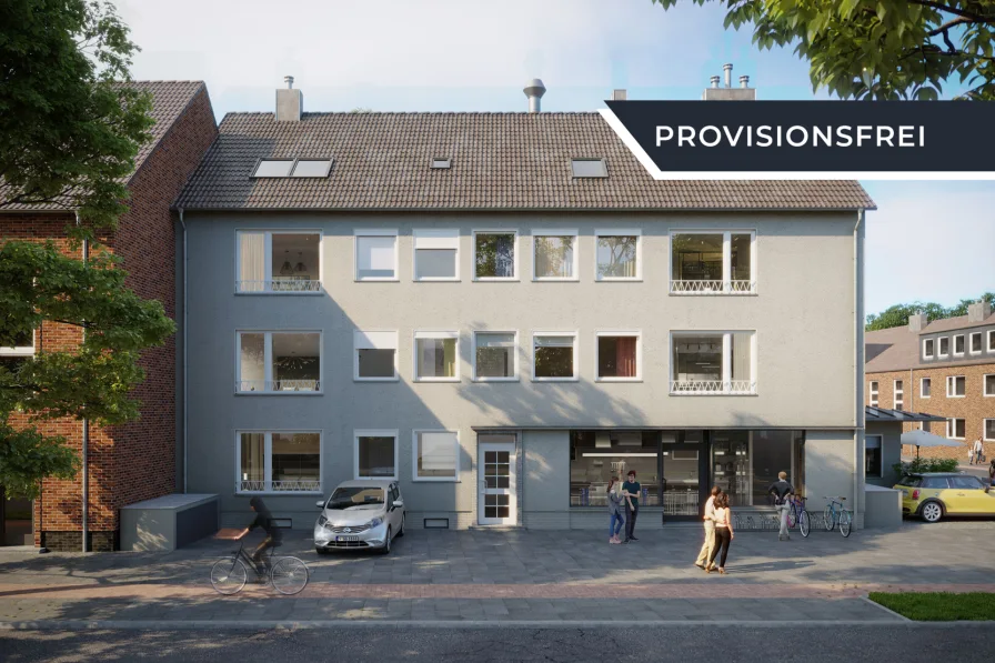 Außenansicht - Wohnung kaufen in Neuss - Vermietete Dachgeschosswohnung mit 3 Zimmern & Wannenbad in Neuss
