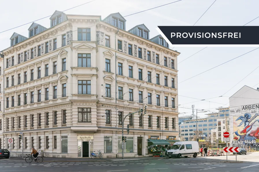 Außenansicht - Wohnung kaufen in Leipzig - 2-Zimmerwohnung mit Wannenbad in Leipziger Denkmal nahe Innenstadt - zum Selbstbezug
