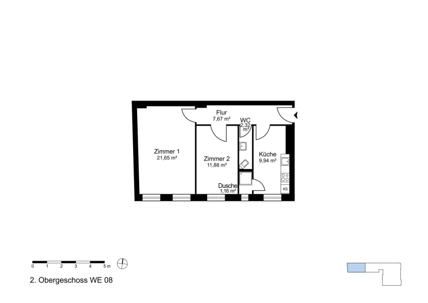 Grundriss SFL 2. OG links WE08