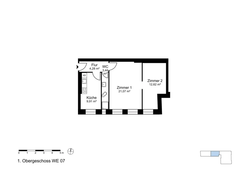 Grundriss SFL 1. OG rechts WE07