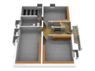 3D Grundriss Haus Untergschoss EW 19 