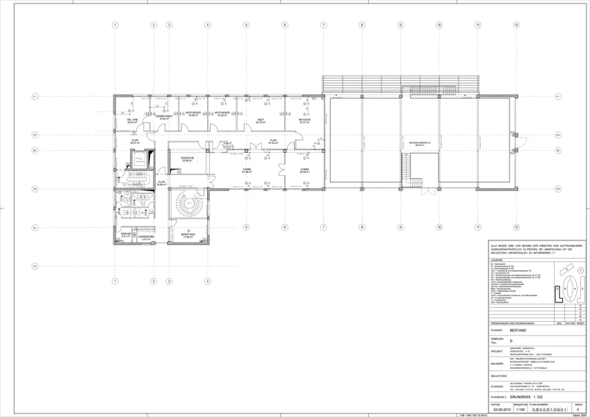 Grundriss 1.OG - Bauteil D