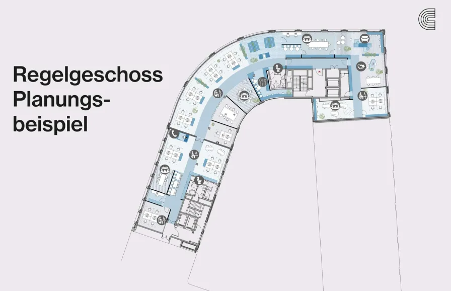 Regelgeschoss Planungsbeispiel