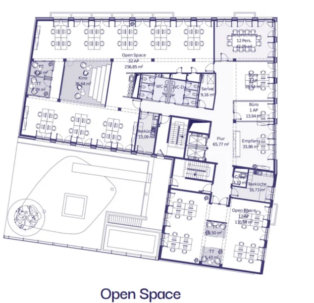 Grundriss - Open Space