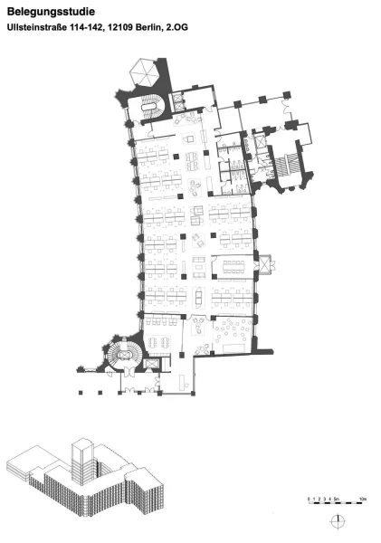 Grundriss 2.OG - Haus 1 Belegungsstudie