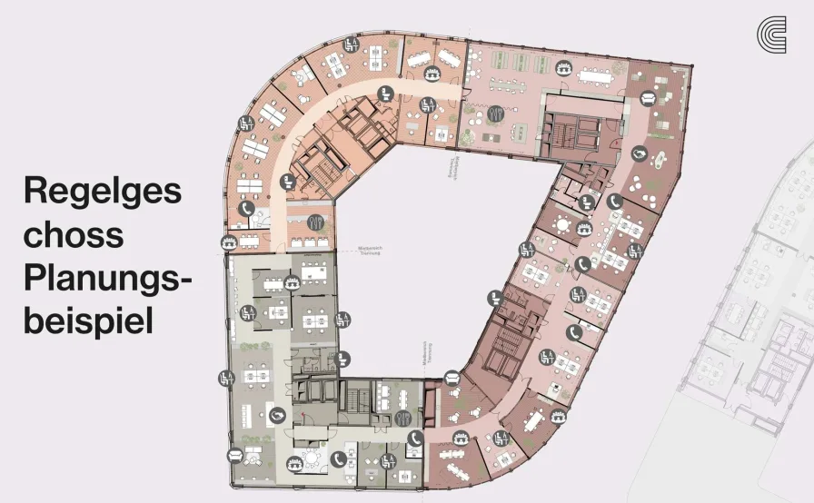 Regelgeschoss Planungsbeispiel