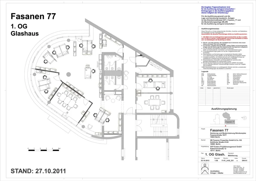 Grundriss 1.OG Glashaus