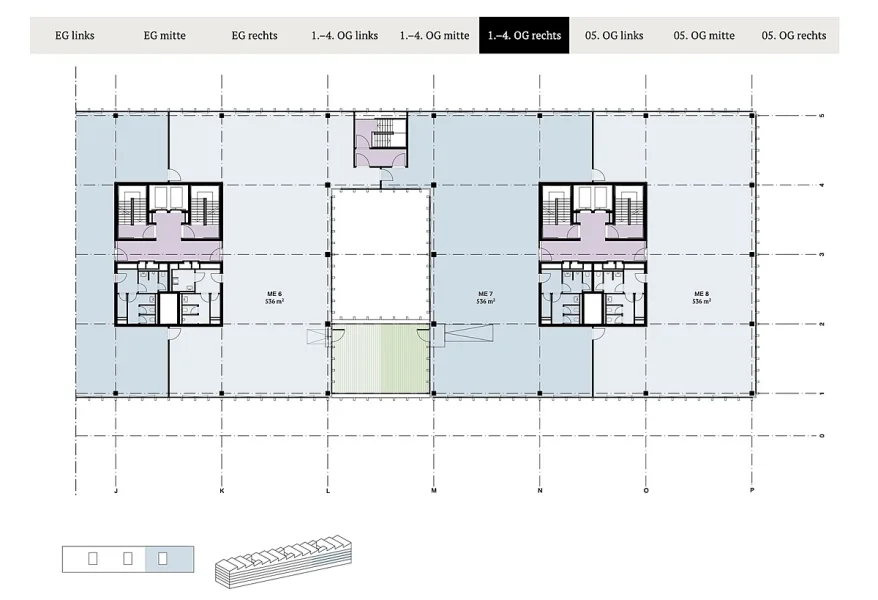 Grundriss 1.-4.OG rechts