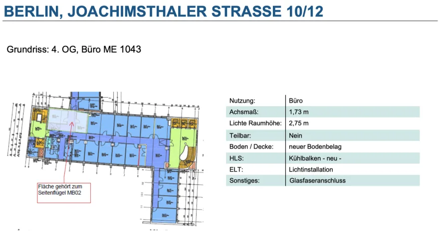 Grundriss 4.OG Hochhaus