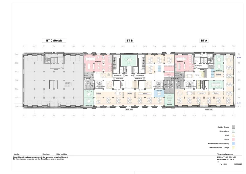 Grundriss 6.OG - Variante 2