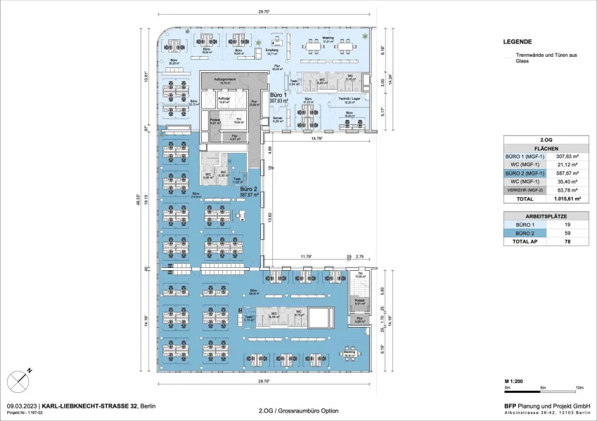 Grundriss 2.OG - Belegungsplanung