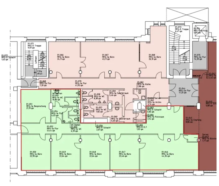 Grundriss 1.OG Haus 1 - 406qm