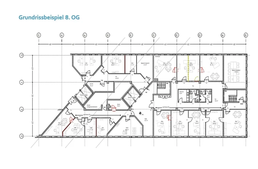 Grundrissbeispiel 8.OG Haus H