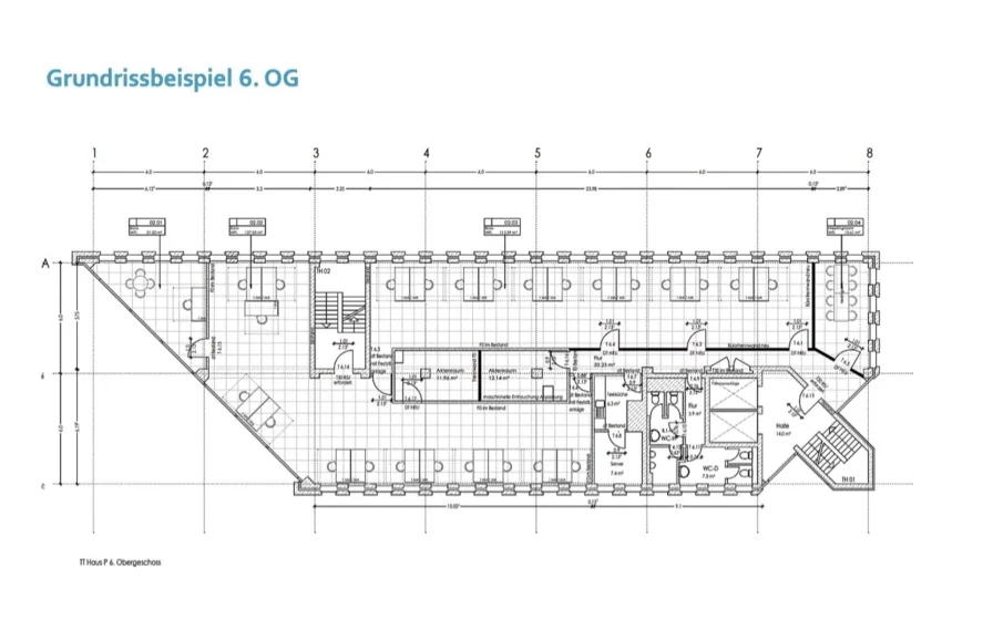 Grundrissbeispiel 6.OG Haus P