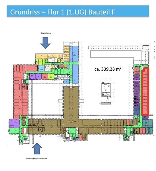 Grundriss 1.UG - Flur 1 - Bauteil F