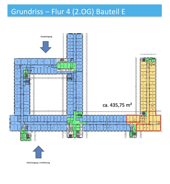 Grundriss 2.OG - Flur 4 - Bauteil E