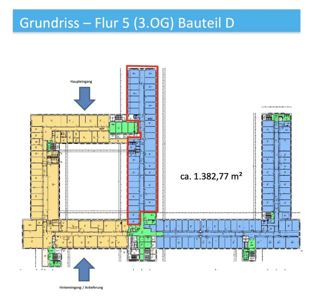 Grundriss 3.OG - Flur 5 - Bauteil D