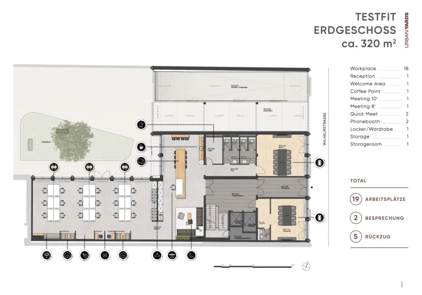 Grundriss Testfit EG