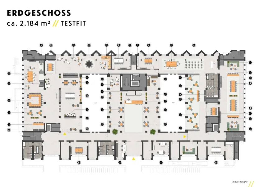 Grundriss EG - Testfit