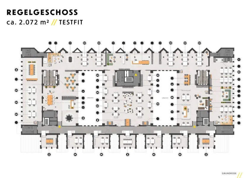 Grundriss Regelgeschoss - Testfit