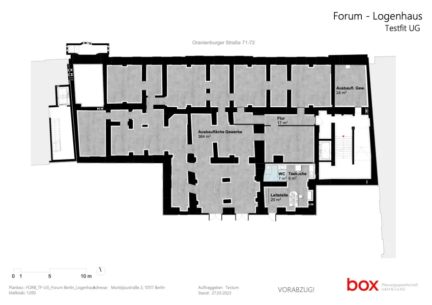 Grundriss UG - Logenhaus Testfit