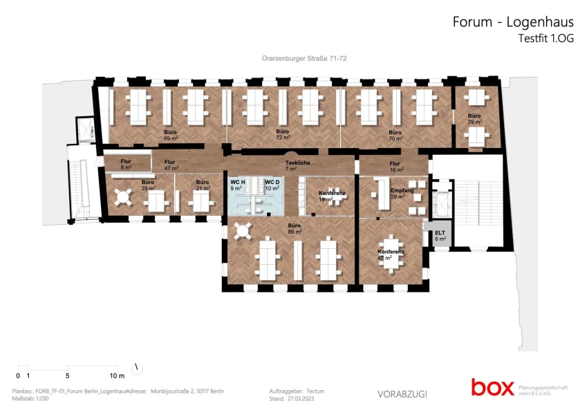 Grundriss 1.OG - Logenhaus Testfit